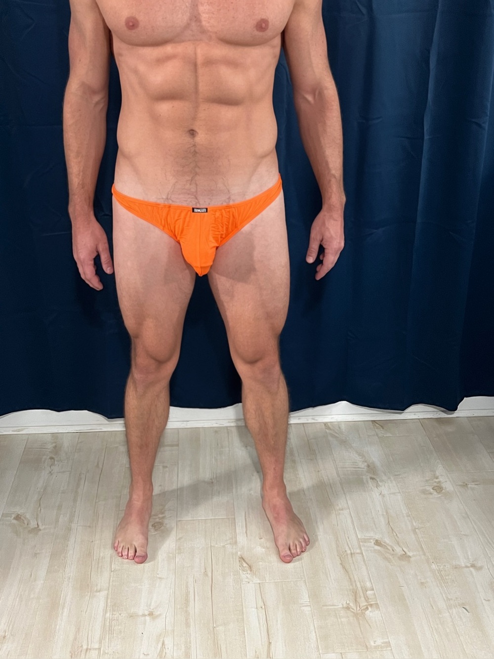 Neon Orange Men’s Low Rise Thong Large